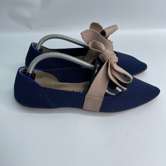 Rothy’s Point Mary Jane Bow in Sapphire Women’s Size 7.5 - Picture 1 of 6